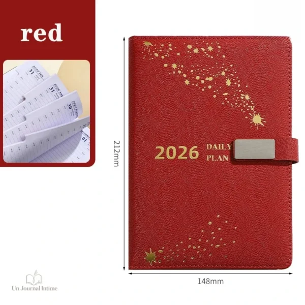 Agenda 2026 au style moderne et épuré