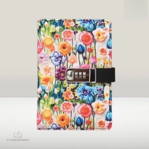 Journal intime Fleurs de Saison avec motifs floraux élégants