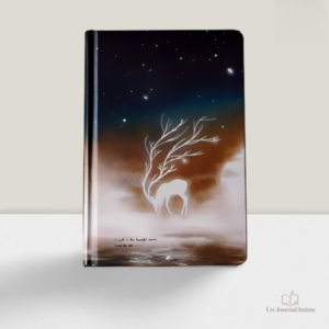 Carnet intime phosphorescent avec motif de cerf