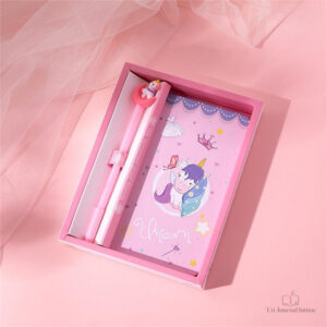 Journal intime avec motif licorne coloré