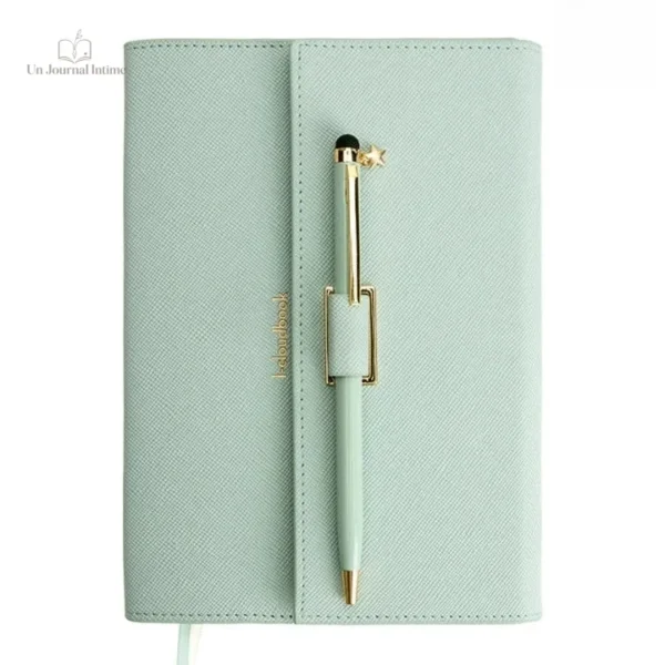 Journal intime vert macaron moderne
