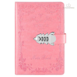 Journal intime adulte avec cadenas, couverture élégante