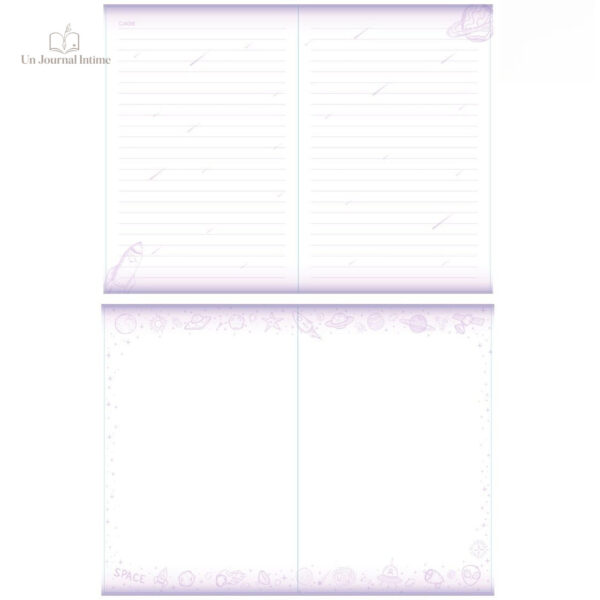 Journal intime coloré avec cadenas pour jeunes écrivains