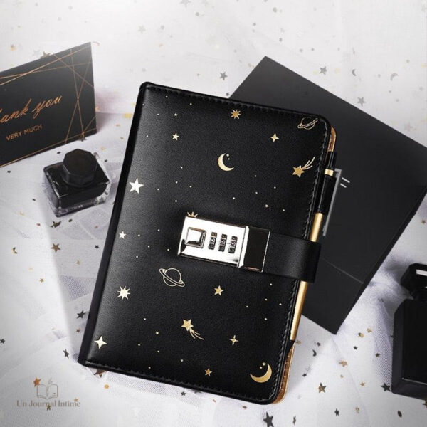 Carnet de notes avec protection par code secret
