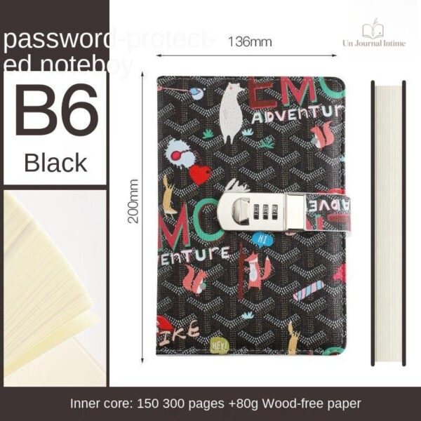 Journal avec serrure élégante pour vos pensées
