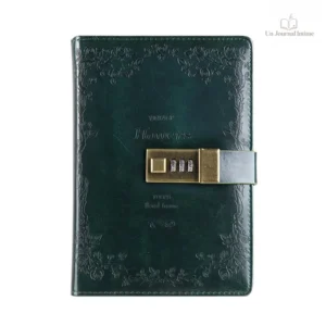 Journal avec couverture blanche et design floral élégant