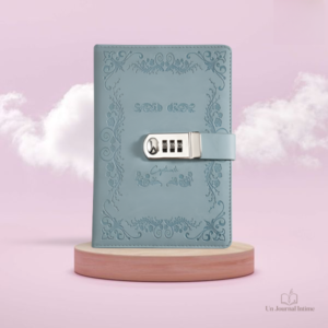 Journal intime bleu élégant et moderne