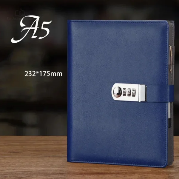 Journal intime noir, design sobre et moderne