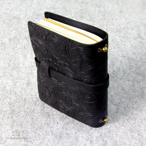 Journal intime couverture cuir vintage
