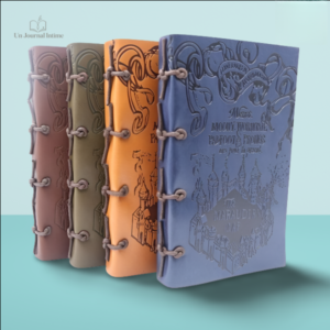 Journal intime en cuir Harry Potter, design magique