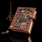 Design vintage pour un journal intime en cuir