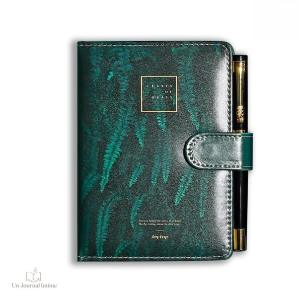 Journal intime au design vert inspirant et créatif
