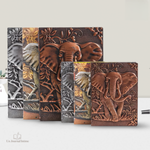 Journal intime éléphant avec couverture illustrée