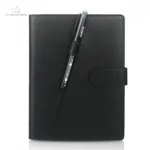Écriture inspirante dans un journal intime beige