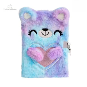 Journal intime fille avec cadenas, design coloré et mignon