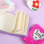 Carnet de notes avec couverture en fourrure