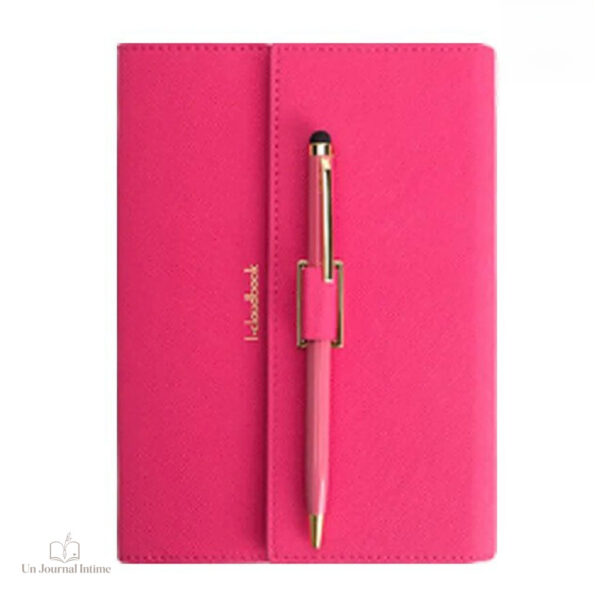 Journal intime fuchsia moderne en macaron