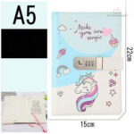 Carnet de notes licorne avec protection