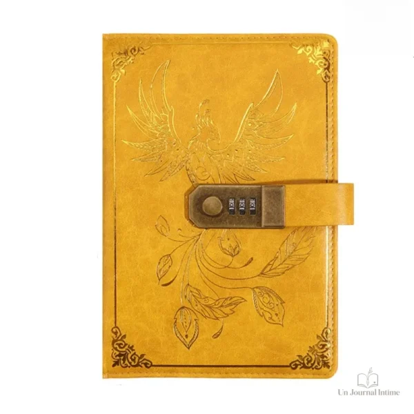 Carnet élégant avec un design de phénix doré