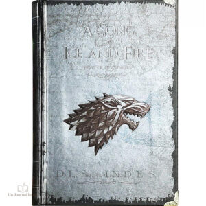 Détails du design loup sur la couverture du journal