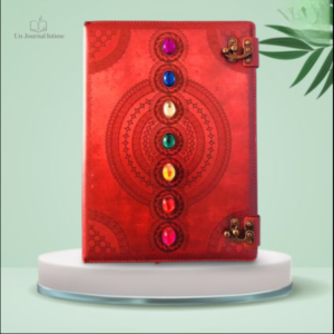 Journal intime médiéval avec pierres de chakra