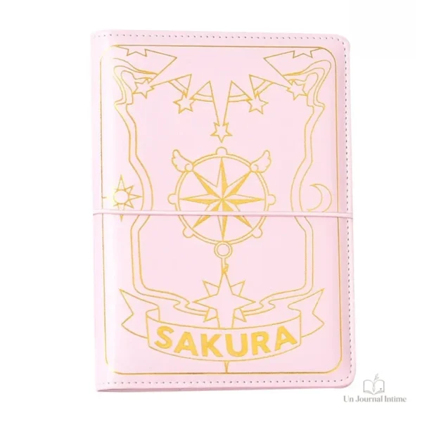 Journal intime fille sakura avec design floral élégant