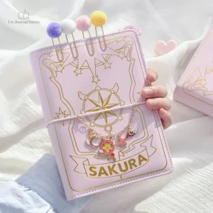 Journal intime avec motifs sakura pour l'écriture personnelle