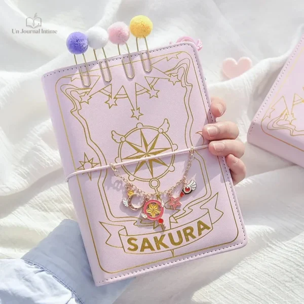 Journal intime avec motifs sakura pour l'écriture personnelle