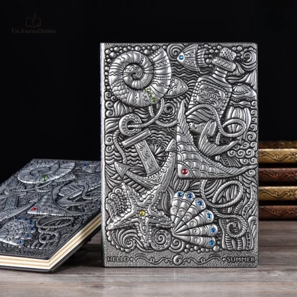 Journal intime avec textures en relief