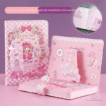 Journal intime aux couleurs pastel et princesse