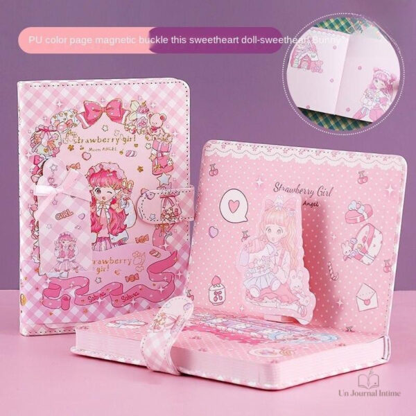 Journal intime aux couleurs pastel et princesse