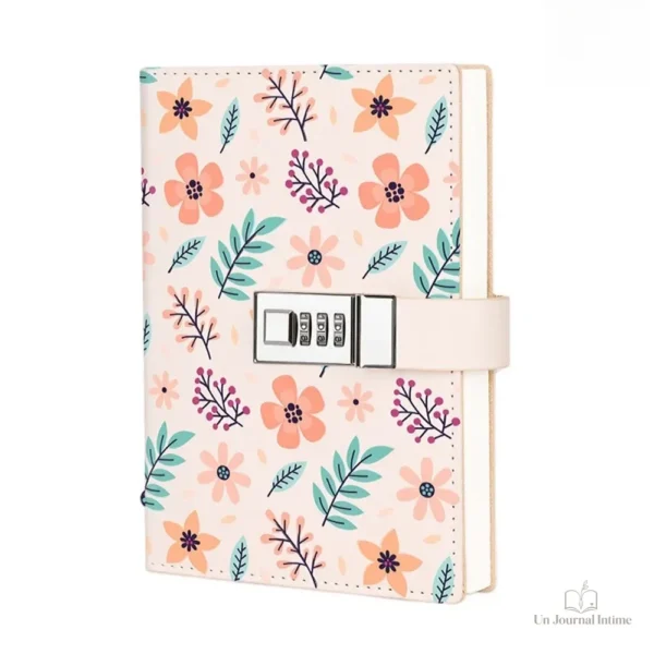 Carnet de notes avec motifs floraux printaniers