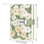 Journal intime décoré de fleurs colorées