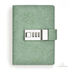 Journal intime vintage à reliefs et code
