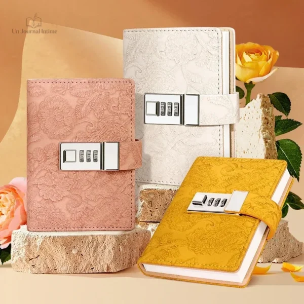 Cahier secret vintage à verrouillage par code