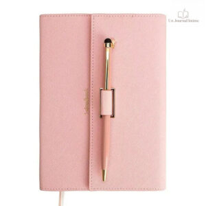 Journal intime rose moderne en style macaron