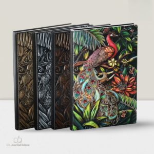 Journal intime stylé avec couverture élégante