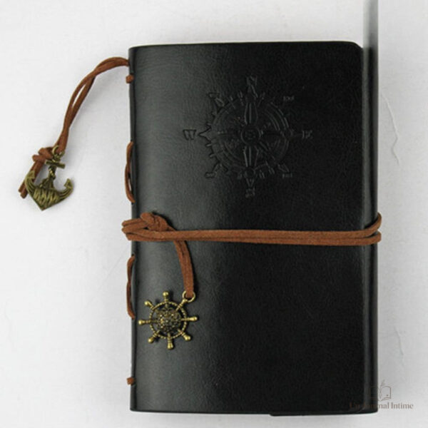 Journal intime en cuir avec fermeture originale