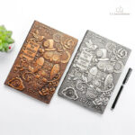 Couverture en cuir pour un journal intime élégant