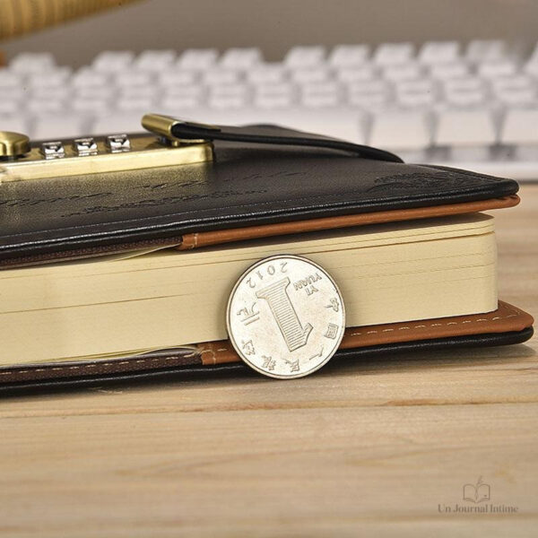 Format compact du journal intime vintage pour le transport