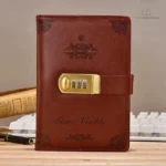 Journal intime vintage élégant avec couverture raffinée