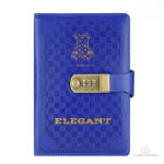 Journal intime élégant bleu vintage