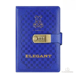 Journal intime élégant bleu vintage