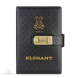 Journal intime vintage élégant noir