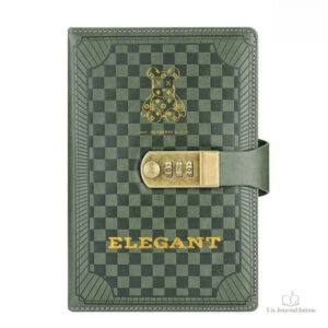 Journal intime vintage élégant en vert