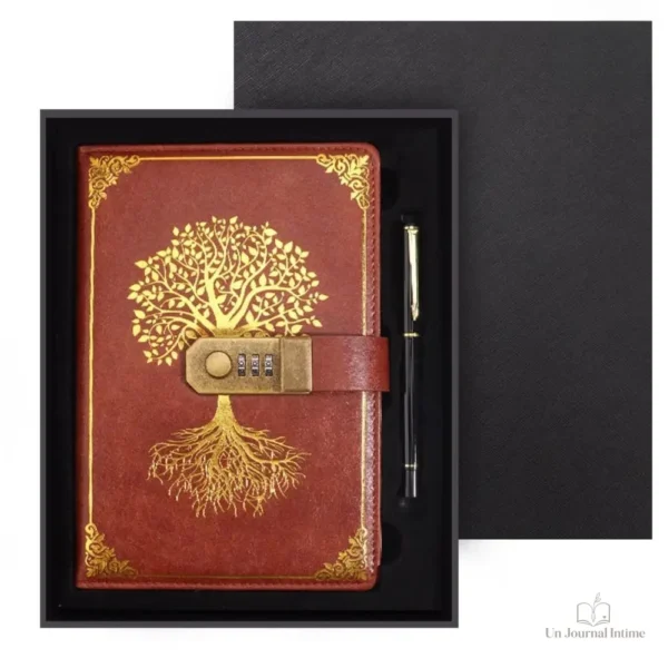 Journal décoré d'un arbre symbolique