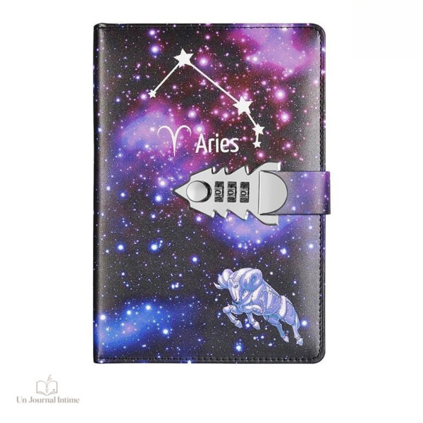 Journal intime décoré avec motifs astrologiques