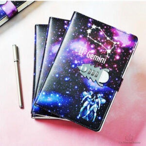 Journal intime élégant avec thème astrologique