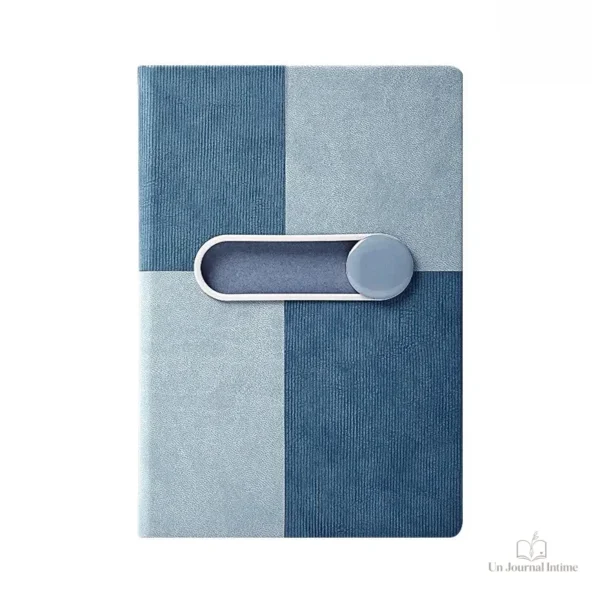 Journal magnétique bleu damier, élégant et pratique