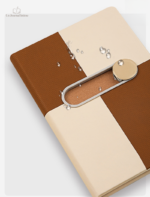 Carnet magnétique bleu, design damier tendance